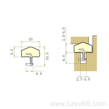 door ang window rubber seal strip pu foam sealing strip